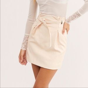 free people payton paperbag mini skirt